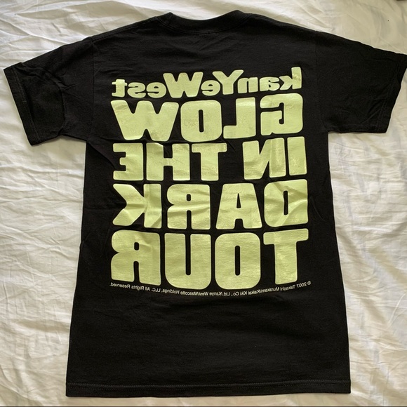 Kanye West 2007 GLOW IN THE DARK Tour Band T Shirt - Picture 6 of 7